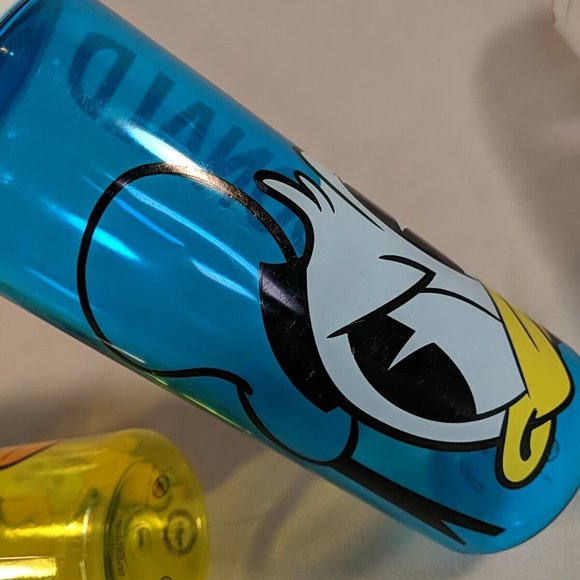 3 Disney Store Colorful Water Bottles Plastic BPA Free Pluto Donald Daisy Travel - Picture 9 of 13